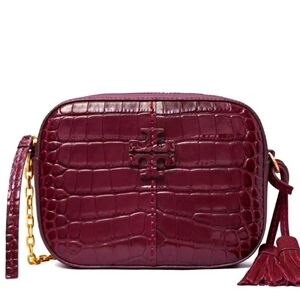 Tory Burch Mcgraw Embossed Camera Bag